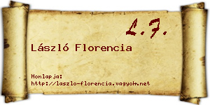 László Florencia névjegykártya
